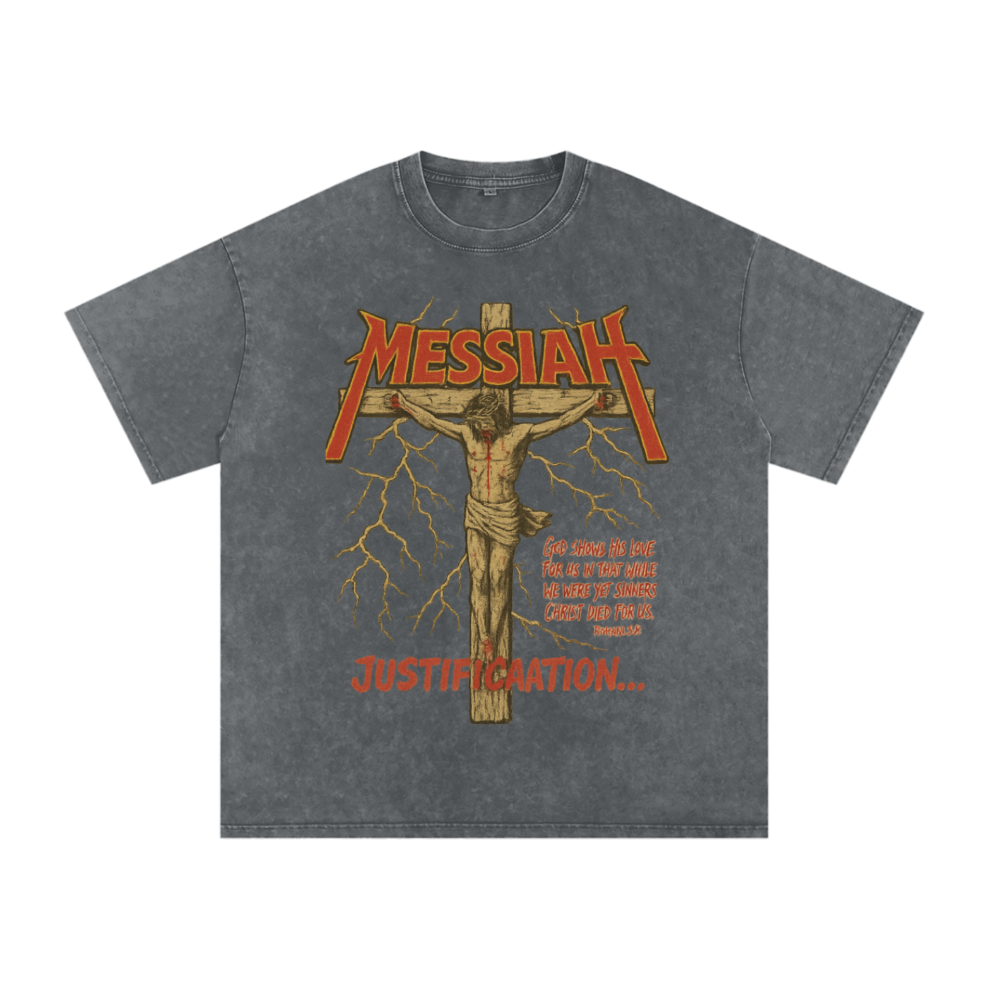 Messiah Justification Wash Oversize T-Shirt