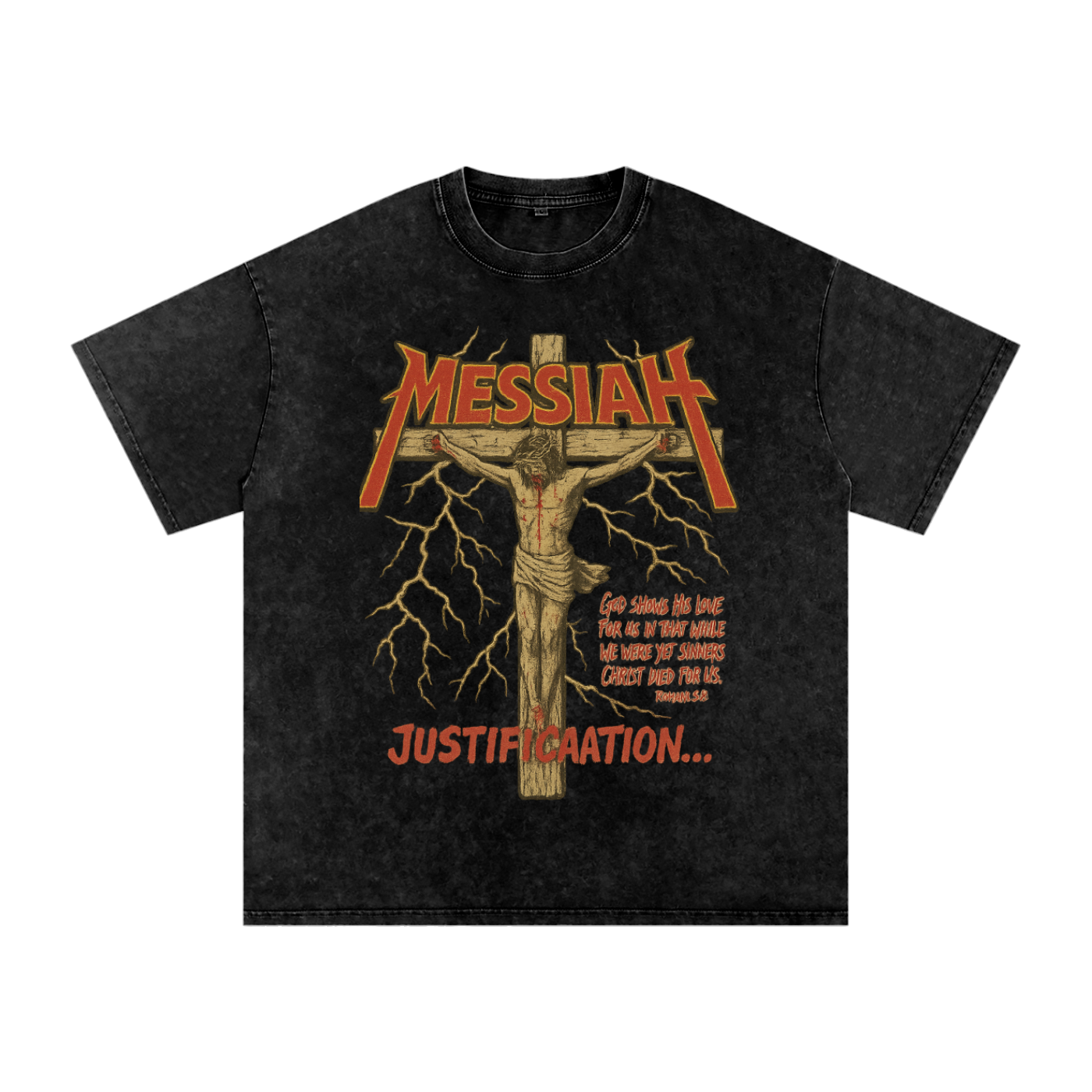 Messiah Justification Wash Oversize T-Shirt