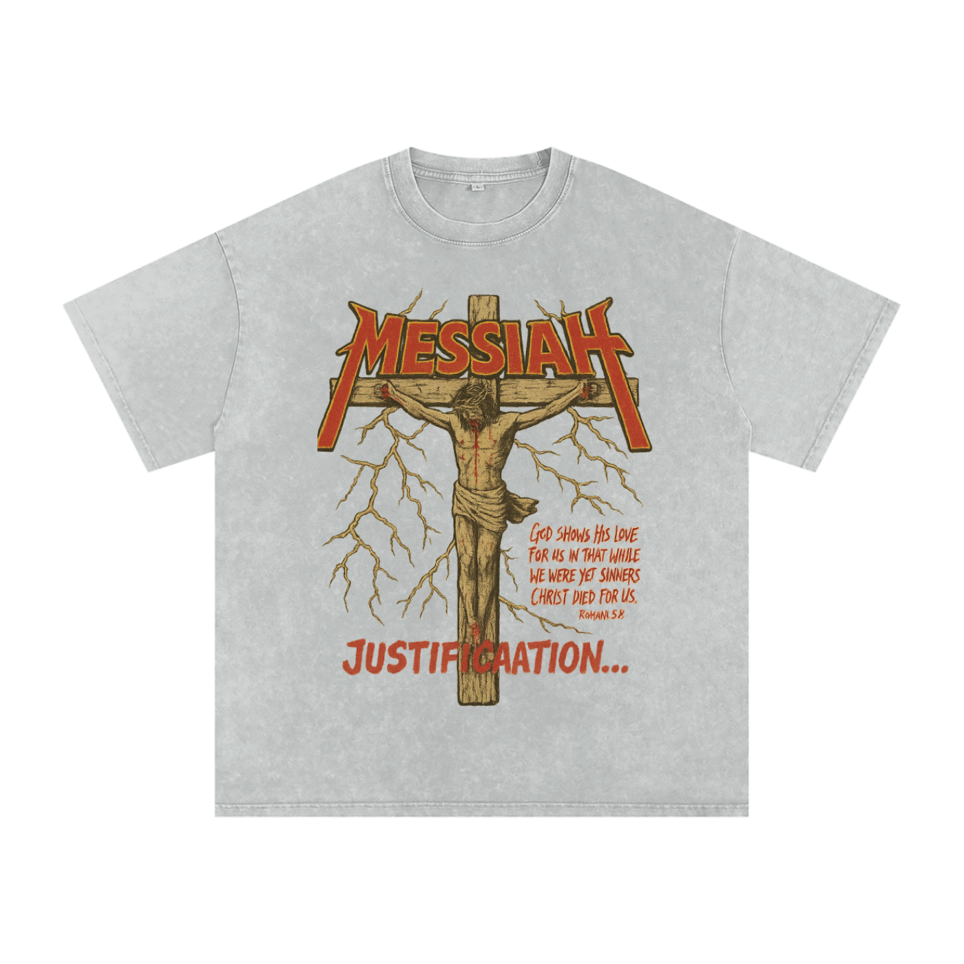 Messiah Justification Wash Oversize T-Shirt