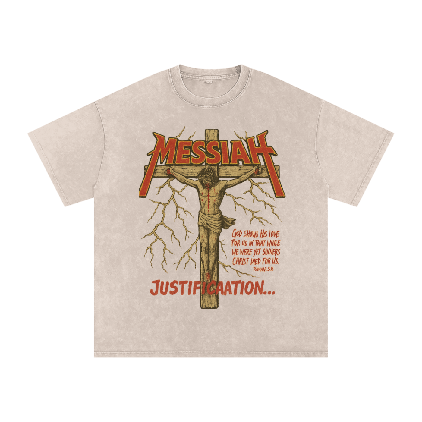 Messiah Justification Wash Oversize T-Shirt